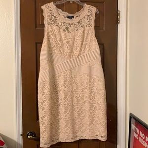 Blush colored cocktail dress